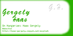 gergely haas business card